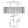 Pendelleuchte Schwarz Messing B: 101,6 cm 5x E27 Metall