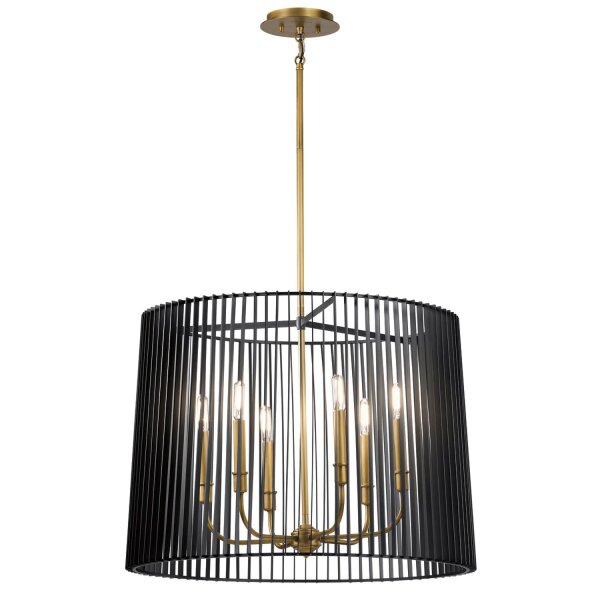 Pendelleuchte Metall D: 66 cm H: max. 155 cm rund 6x E14