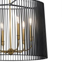Pendelleuchte Metall D: 66 cm H: max. 155 cm rund 6x E14