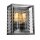 Wandlampe Metall Glas E27 28,8 cm hoch Gunmetal Grau