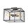 Deckenleuchte Metall Glas 39,2 cm breit Gunmetal Grau