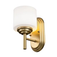 Badleuchte Metall Glas IP44 H: 21,6 cm 3000 K LED G9 AVORIO