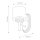 Badleuchte Metall Glas IP44 H: 21,6 cm 3000 K LED G9 AVORIO