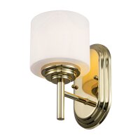 Wandleuchte Badezimmer LED G9 IP44 H: 21,6 cm Messing...
