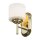 Wandleuchte Badezimmer LED G9 IP44 H: 21,6 cm Messing Weiß