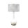 Nachttischlampe Stoff Keramik E27 69 cm Retro Weiß grau
