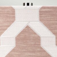 Tischlampe Keramik Stoff E27 69 cm hoch Weiß Rosa