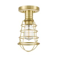 Deckenlampe E27 Metall &Oslash; 14,5 cm rund in Messing