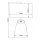 Tischlampe Stoff Glas 64,3 cm beleuchteter Fuß mit LED GU10