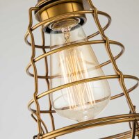 Deckenlampe Messing Antik D: 14,5 cm klein aus Metall E27