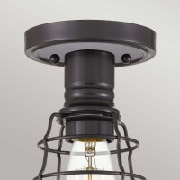 Deckenleuchte Metall rund Ø 14,5 cm in Bronze Antik