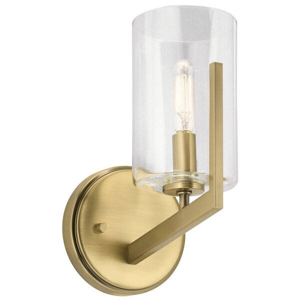Wandlampe Metall Glas E14 24,5 cm hoch Vintage WILMA