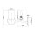 Wandlampe Metall Glas E14 24,5 cm hoch Vintage WILMA
