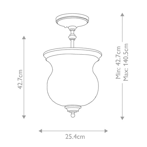 Deckenleuchte Metall Glas Ø 25,4 cm H: max. 1,4 m Schwarz