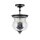 Deckenleuchte Metall Glas Ø 25,4 cm H: max. 1,4 m Schwarz