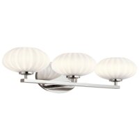 Badezimmerlampe Wand Metall Glas 63,5 cm breit IP44 G9 LED
