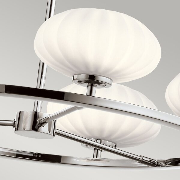 Deckenlampe Badezimmer IP44 Chrom Weiß Ø 71 cm verstellbar LED