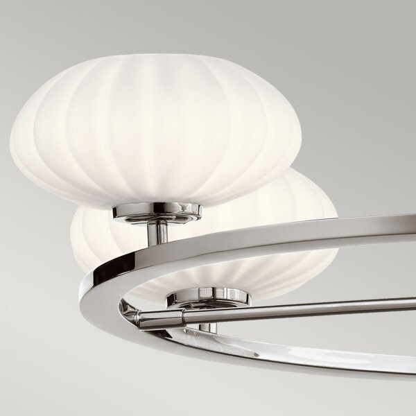 Deckenlampe Badezimmer IP44 Chrom Weiß Ø 71 cm verstellbar LED