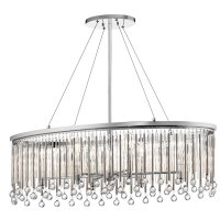 Hängeleuchte lang B: 91,6 cm Metall Glas H: max....