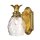 Badlampe Wandlampe Bad IP44 Glas Messing massiv mit LED G9