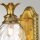 Badlampe Wandlampe Bad IP44 Glas Messing massiv mit LED G9