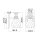 Badlampe Wandlampe Bad IP44 Glas Messing massiv mit LED G9