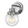 Badezimmerleuchte Wand IP44 H: 23,7 cm Glas Metall in Chrom