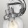 Badezimmerleuchte Wand IP44 H: 23,7 cm Glas Metall in Chrom