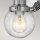 Badezimmerleuchte Wand IP44 H: 23,7 cm Glas Metall in Chrom