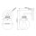 Badezimmerleuchte Wand IP44 H: 23,7 cm Glas Metall in Chrom