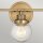 Wandleuchte Bad in Messing antik IP44 B: 61,5 cm Metall Glas