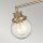 Wandleuchte Bad in Messing antik IP44 B: 61,5 cm Metall Glas
