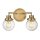 Wandlampe Spiegel B: 37,3 cm IP44 E27 Messing antik