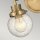 Wandlampe Spiegel B: 37,3 cm IP44 E27 Messing antik