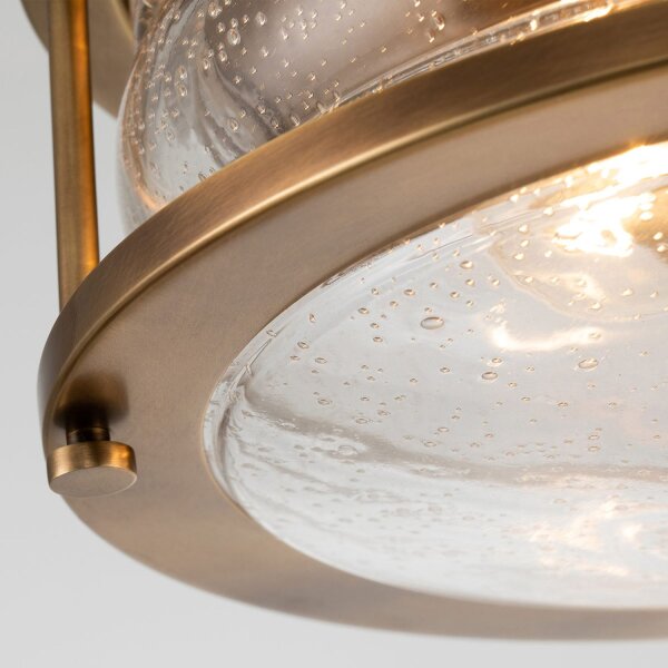 Deckenlampe Badezimmer IP44 D: 30,5 cm rund Glas Metall 2x E27