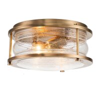 Deckenlampe Badezimmer IP44 D: 30,5 cm rund Glas Metall...