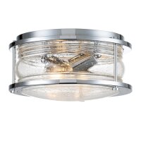 Badlampe Decke Chrom IP44 rund Ø 30,5 cm 2x E27...