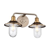 Badezimmerleuchte Metall Glas 48,3 cm breit IP44 E27