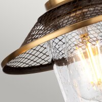 Badezimmerleuchte Metall Glas 48,3 cm breit IP44 E27