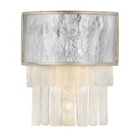 Wandleuchte klein B: 30,5 cm Edelstahl Kristall 2x E14 Up...
