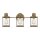 Badleuchte Wand Metall Glas IP44 B: 56 cm 3-flammig länglich