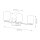 Wandleuchte Bad LED G9 IP44 3000 K Glas Metall B: 58,4 cm