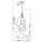 Pendelleuchte Glas Metall E27 B: 58,9 cm Kugelschirm