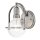 Wandleuchte Metall Glas H: 23,3 cm Nickel gebürstet E27