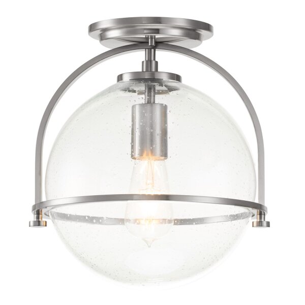 Deckenlampe Metall Glas D: 28,2 cm rund E27 SAGAR