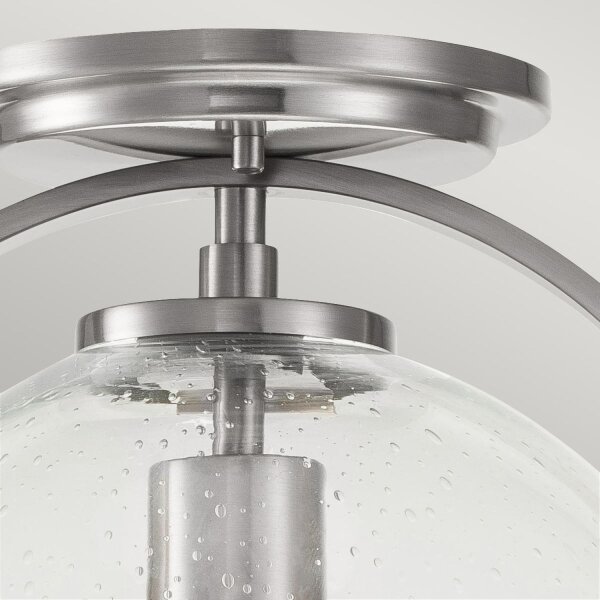 Deckenlampe Metall Glas D: 28,2 cm rund E27 SAGAR