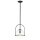 Pendelleuchte Metall Glas E27 rund D: 28,9 cm Schwarz