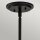 Pendelleuchte Metall Glas E27 rund D: 28,9 cm Schwarz