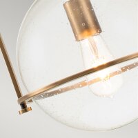 Hängeleuchte Metall Glas Ø 28,9 cm rund E27...