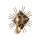 Wandleuchte Kristall Metall E14 B: 31,8 cm in Gold Schwarz